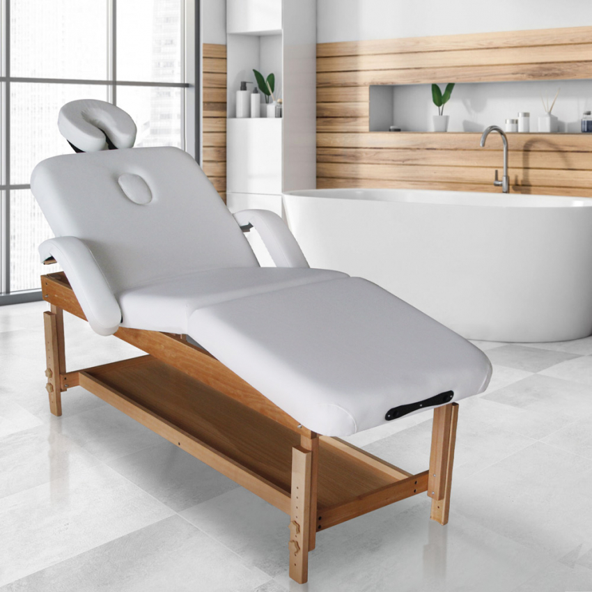 Camilla de masaje de madera fija ajustable multiposiciones 225 cm Massage-pro Promoción