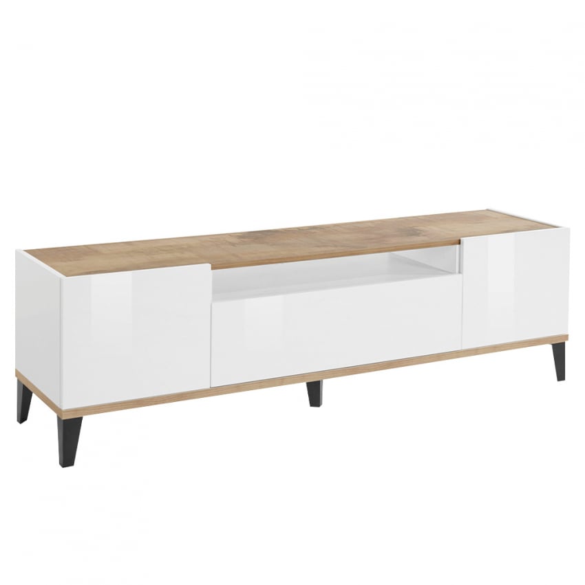 Mueble TV madera clara/beige 160 x 40 cm ANTONIO 