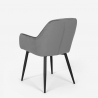 Conjunto 4 sillas terciopelo diseño mesa 160 x 80 cm estilo industrial Samsara M1 