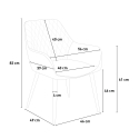 Conjunto mesa rectangular 180 x 80 cm diseño 6 sillas terciopelo Samsara L2 