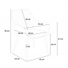 Conjunto mesa rectangular 180 x 80 cm diseño 6 sillas terciopelo Samsara L2 