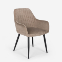 Conjunto 6 sillas diseño moderno terciopelo mesa comedor 180 x 80 cm Samsara L3 Elección