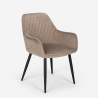 Conjunto 6 sillas diseño moderno terciopelo mesa comedor 180 x 80 cm Samsara L3 Elección