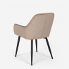 Conjunto 6 sillas diseño moderno terciopelo mesa comedor 180 x 80 cm Samsara L3 Modelo