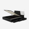 Cama matrimonial con canapé 160 x 200 cm diseño elevable Steyr King Descueto