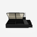 Cama matrimonial con canapé 160 x 200 cm diseño elevable Steyr King Stock