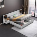 Cama matrimonial 160 x 190 cm elevable 2 mesillas diseño moderno Schwaz Oferta
