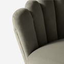 Poltrona sillón concha diseño moderno terciopelo patas doradas Calicis Catálogo