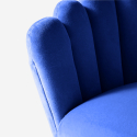 Sillón concha butaca diseño moderno terciopelo patas doradas Calicis 