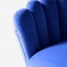Sillón concha butaca diseño moderno terciopelo patas doradas Calicis 