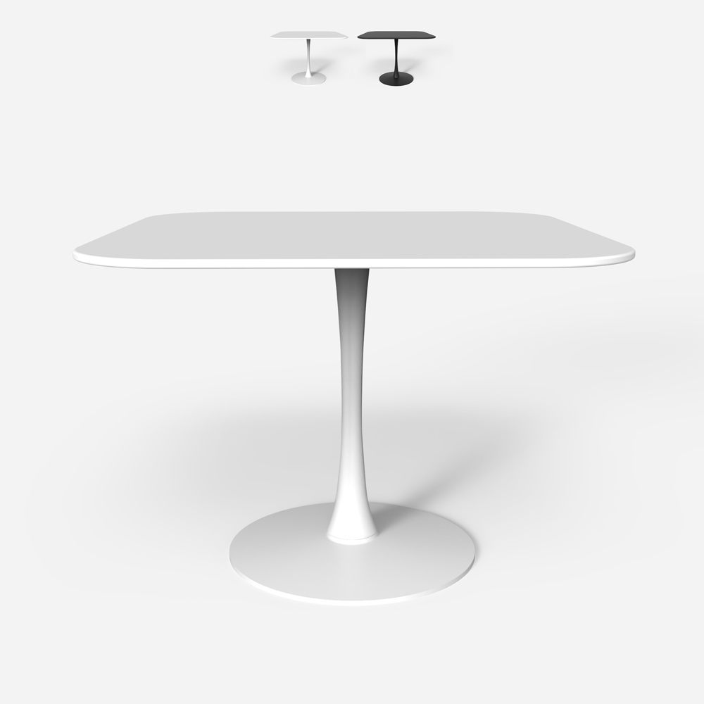 mesa de comedor cuadrada de diseño lilium 80 cm estilo Goblet