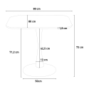mesa de comedor cuadrada de diseño lilium 80 cm estilo Goblet Modelo