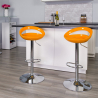 Taburete de bar para cocina alto giratorio fijo ajustable y con reposapiés modelo Hollywood 