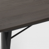 juego 4 sillas madera mesa industrial 120 x 60 cm caster top light Medidas