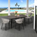 juego mesa comedor cocina 120 x 60 cm 4 sillas diseño moderno tecla Stock