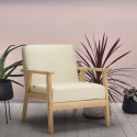 Sillón relax de diseño vintage de madera con reposabrazos Uteplass Catálogo