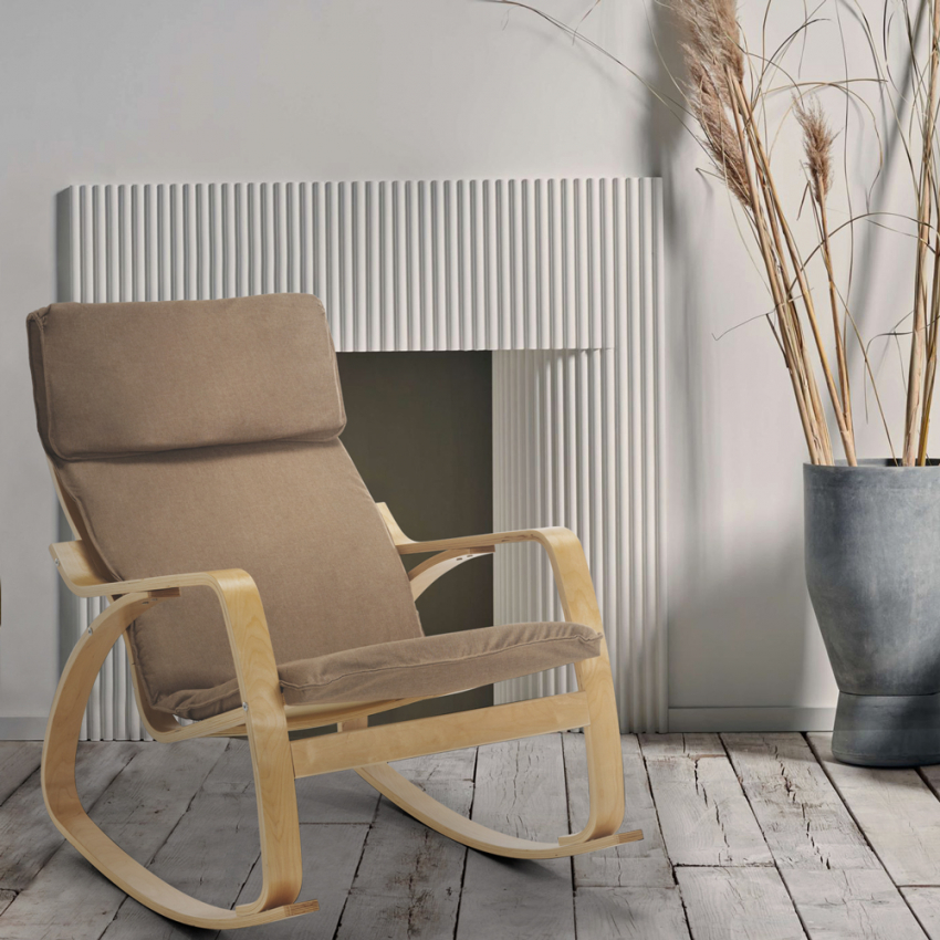  Sillón mecedora de madera con diseño escandinavo Aalborg Venta