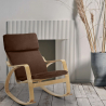 Sillón mecedora de madera con diseño escandinavo Aalborg Características