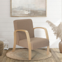 Diseño ergonómico escandinavo sillón de madera salón de estudio Frederiksberg Stock