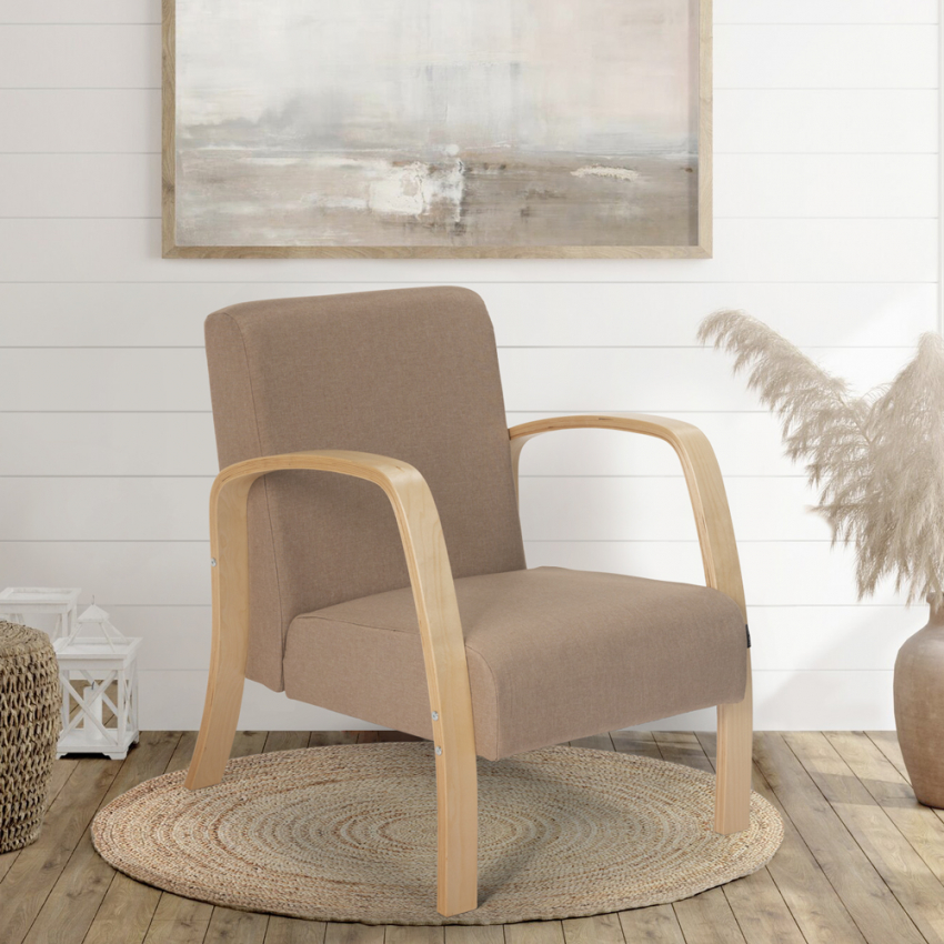 Diseño ergonómico escandinavo sillón de madera salón de estudio Frederiksberg Oferta