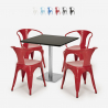 conjunto de mesa de centro horeca bar cocina restaurante 90x90cm 4 sillas Lix heavy Catálogo