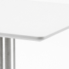 conjunto de mesa de centro horeca bar cocina restaurante 90x90cm 4 sillas Lix heavy white 