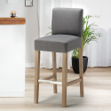 Taburete de bar Cocina de madera estilo Henriksdal alto 74 cm Comfort XL Elección
