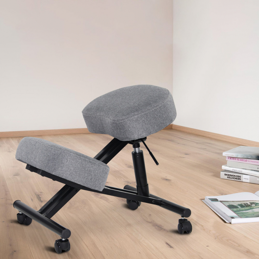  Silla ergonómica de rodillas postural modelo sueco de tejido Balancesteel Lux Promoción 