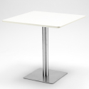 Conjunto de 4 sillas mesa blanca apilable 90x90cm Horeca bar restaurante Prince White 