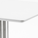 Conjunto 4 sillas apilables bar restaurante mesa blanca 90x90cm Horeca Yanez White 