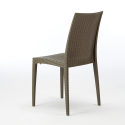 Conjunto mesa madera 90x90cm Horeca 4 sillas apilables poli ratán Barrett 