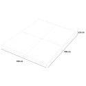 Suelo engomado antigolpes loseta protectora gimnasio 1x1m Fit Square 