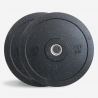 2 x 20 kg discos goma pesas entrenamiento cruzado barra olímpica Bumper HD Dot Promoción