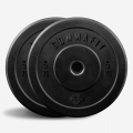 2 discos de goma pesas de 5 kg barra olímpica gimnasio Bumper Training Promoción