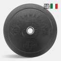 2 discos olímpicos de 20 kg barra entrenamiento cruzado caucho Bumper HD Italy Venta