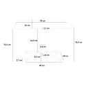 Set mesa cuadrada plegable 70x70cm acero 2 sillas exterior Mores 