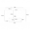Set mesa cuadrada plegable 70x70cm acero 2 sillas exterior Mores 