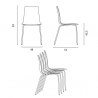 Conjunto de jardín 2 sillas diseño moderno mesa redonda de 70 cm acero Remos 