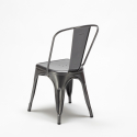 conjunto 4 sillas estilo industrial mesa cuadrada acero 70 x 70 cm caelum Modelo