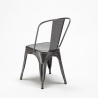 conjunto 4 sillas Lix estilo industrial mesa cuadrada acero 70 x 70 cm caelum Modelo