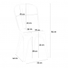 conjunto mesa cuadrada plegable 70x70cm acero 2 sillas vintage magnum Precio