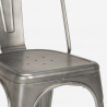 conjunto mesa redonda 70 cm diámetro acero 4 sillas vintage Lix diseño taerium Modelo