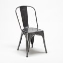 conjunto 2 sillas acero diseño industrial mesa redonda 70 cm diámetro factotum Stock