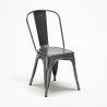 conjunto 2 sillas acero diseño industrial mesa redonda 70 cm diámetro factotum Stock