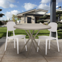 Juego mesa redonda 80 cm beige 2 sillas diseño Berel Venta