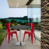 juego 2 sillas mesa 70 x 70 cm horeca bar restaurante starter silver Stock