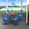 conjunto de mesa cuadrada y sillas de diseño Lix industrial jamaica Medidas