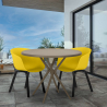 Juego mesa diseño redondo 80 cm beige 2 sillas Oden Características