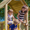 Parque infantil jardín madera niños torre con tobogán Carol-1 Descueto
