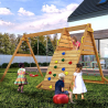 Doble columpio escalada parque infantil jardín niños madera Spider King Descueto